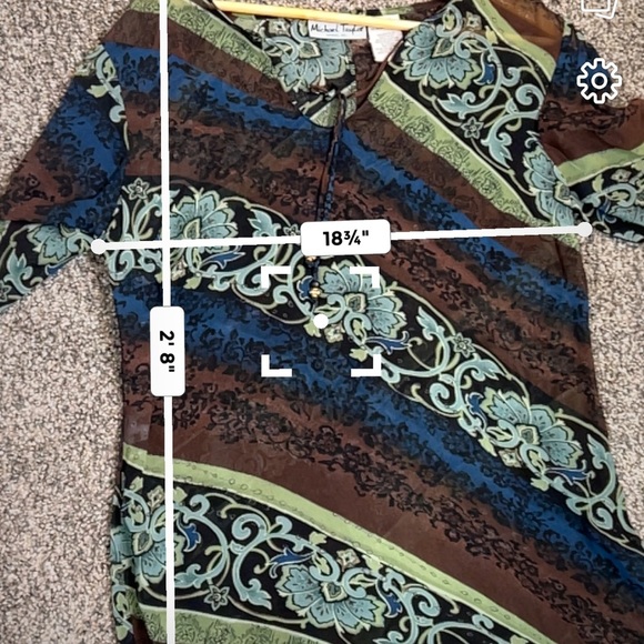 Michael Taylor Flowy Forest Fairy Whimsigoth asymmetric hem bell sleeves Y2K - Picture 9 of 9